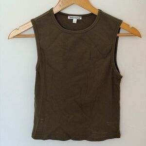 Reformation Dark Olive Tank Top